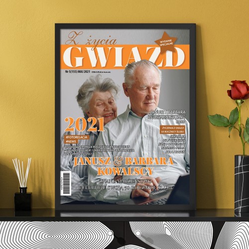 Okładka magazynu ze zdjęciem na 50 rocznicę ślubu - Małżeństwo