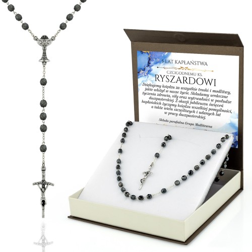 Różaniec w etui na 5-lecie świeceń kapłańskich - Wspólnota wiernych