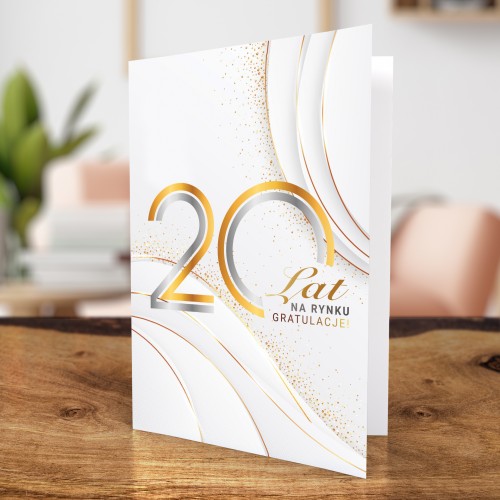 Kartka z życzeniami na 20-lecie firmy - Ogrom sukcesów