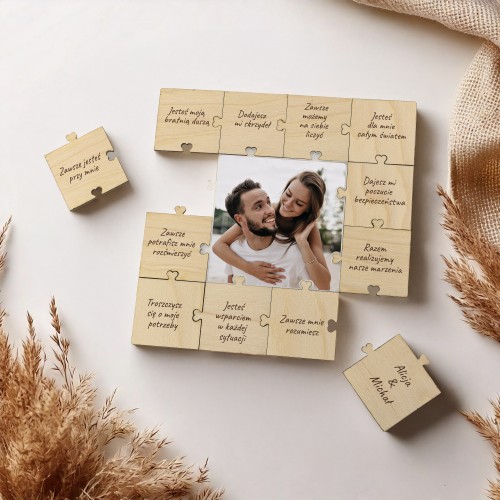 Puzzle ze zdjęciem dla zakochanych - Miłosna układanka