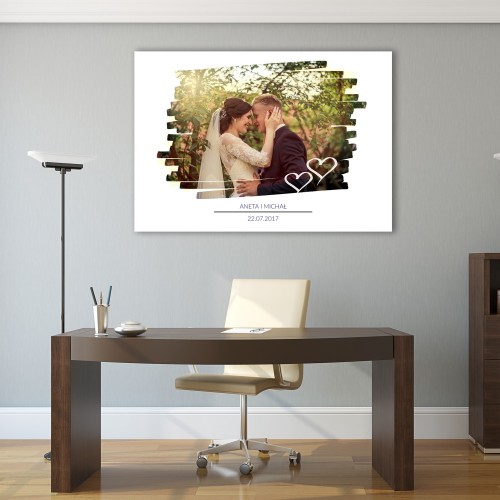 Fotoobraz na płótnie 50x70 cm dla pary - Efekt MAZAK