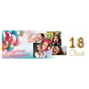 Baner urodzinowy personalizowany - wzór 5