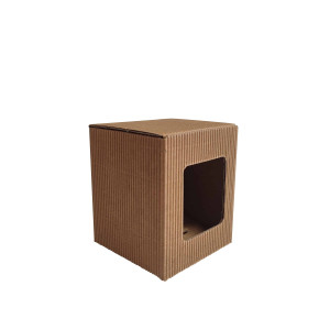 Karton fasonowy karbowany FEFCO215 Fala FE 74x74x85mm z okienkiem