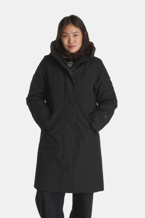 Krakatau Wear Gaia Technical Fabric Long Parka Dames Zwart M