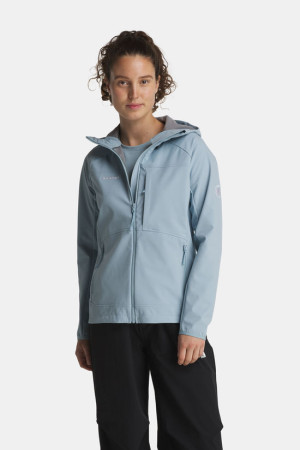 Mammut Ultimate Comfort Hooded Softshell Jas Dames Blauw L