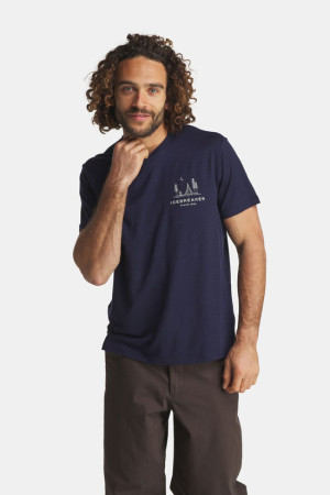 icebreaker Merino 150 Tech Lite Peaceful Pass Tee Blauw L