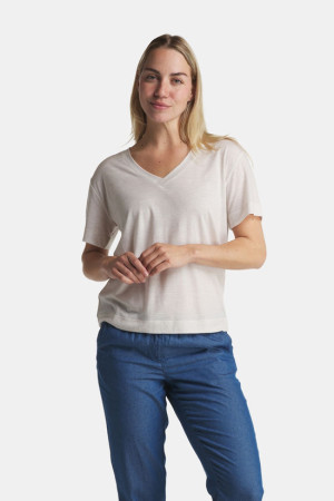 icebreaker Merino 150 Tech Lite V-Neck Tee Wit XL
