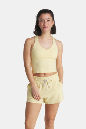 Vuori Halo Performance Crop Tank 2.0 Top Dames Geel L