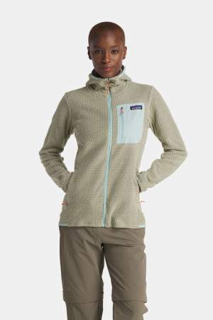 Patagonia R1 Air Hoody Fleecevest Dames Groen M