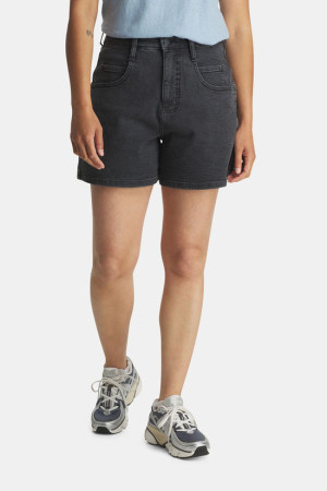 Duer Stretch Canvas High Rise Relaxed Kortebroek Dames Zwart 32"/5"