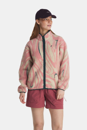 Peak Performance Graphic Pile Fleecevest Dames Roze L