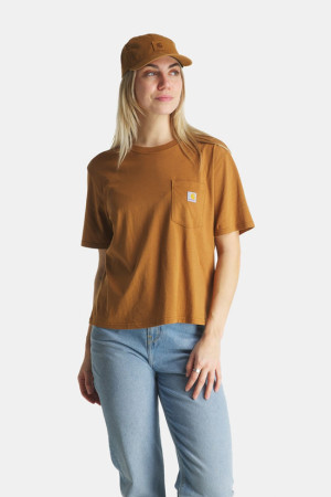 Carhartt Tencel Fiber Loose T-shirt Dames Bruin M