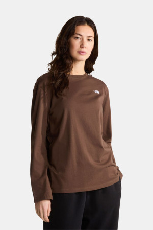 The North Face Essential Simple Dome RLX Shirt Met Lange Mouwen Dames Bruin XL