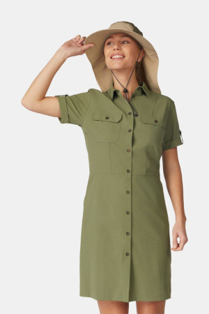 Ayacucho Jungle Travel Dress II Jurk Dames Groen M