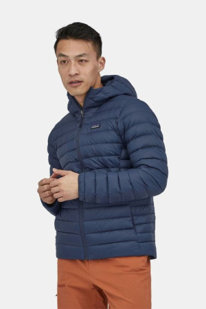 Patagonia Down Sweater Hoody Donsjas Blauw S
