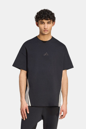 adidas Kit 3-Stripes Loose T-Shirt Zwart M