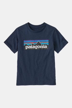 Patagonia Kids P-6 Logo T-Shirt Blauw XL