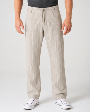 HempAge - Gestreifte Männerhose Asphalt L