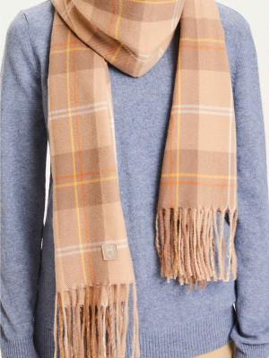 Knowledge Cotton Apparel Madeline Woven Scarf braun Onesize