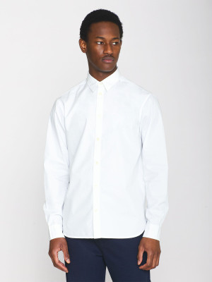 Knowledge Cotton Apparel ALF Regular Crispy Cotton Shirt Bright White XL