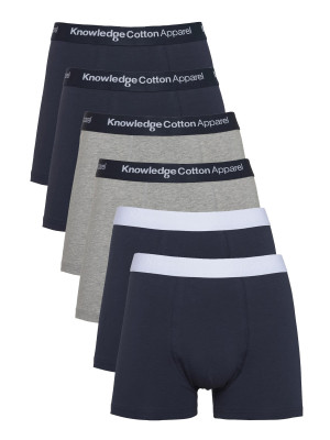 Knowledge Cotton Apparel Anker 6-Pack Underwear Total Eclipse L