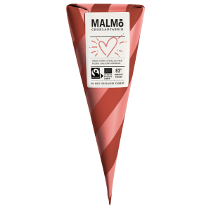 Malmö Chokladfabrik Cones Pirrig Dark Milk Choklad Med Friska Hallonbitar (Himbeere & Dunkle Schokolade)