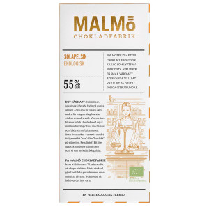 Malmö Chokladfabrik Tafel 100g Solapelsin/Sonnen-Orange