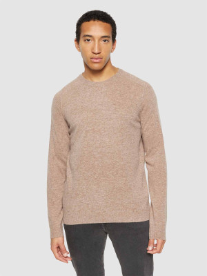 Knowledge Cotton Apparel Basic o-neck knit Kelp Melange M