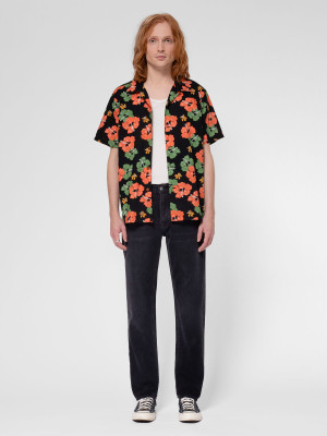 Nudie Jeans Arvid Hawaii Shirt Black S