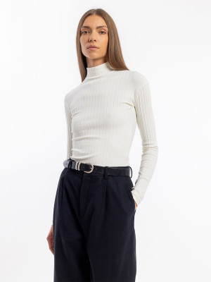 Rotholz Longsleeve Mockneck Off White L