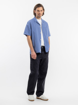 Rotholz Linen Bowling Shirt Stone Blue XL