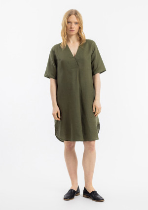 Rotholz Kaftan Dress Dark Olive M