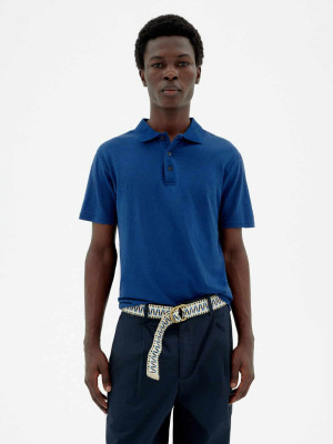 Thinking MU Hemp Polo Blue Night S