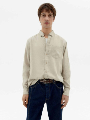 Thinking MU Hemp Ant Shirt II Oatmeal M