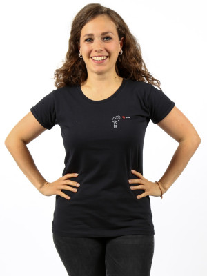 Kipepeo Clothing Damen T-Shirt Love You schwarz L