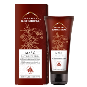 Produkty Bonifraterskie BONICARE SENSITIVE Maść do twarzy i ciała, skóra wrażliwa, atopowa 100 ml - Oficjalny Sklep