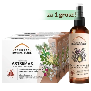 Produkty Bonifraterskie Zestaw: Artremax 3 szt. + Olejek Żywokostowy z Boswellią - Oficjalny Sklep
