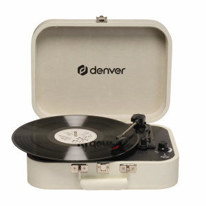 Denver Gira-discos 33/45/78rpm Vintage 2x10w Bege