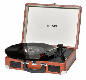 Denver Gira-Discos 33/45/78RPM Vintage 2x10W Castanho