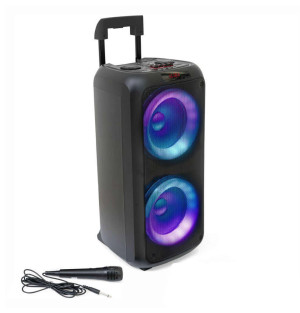 Ibiza  Coluna Amplificada  2X8" USB/SD/AUX/BT LED TWS