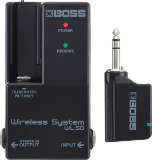 <b>BOSS WL-50 Sistema Wireless para PEDALBOARDS</b> Sistema sem fios para guitarra