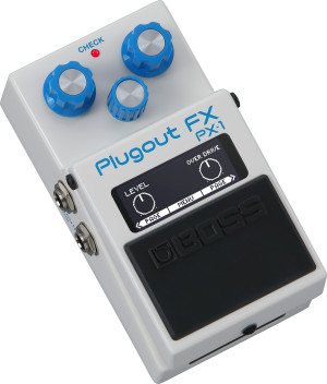 <b>BOSS PX-1 PLUGOUT FX + Bluetooth + Visor LCD + USB + MIDI</b> Efeitos de guitarra elétrica