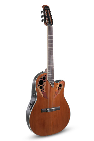 Ovation  Celebrity Elite CE44C Nylon Cedar Natural Guitarra Clássica Elétrificada