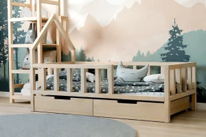 Drewniane Łóżko Domek 200x120 ▪ Tove