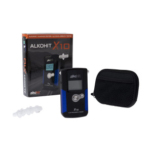Alkomat Alkohit X10 skalibrowany + etui oraz ustniki