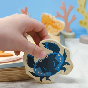 Drewniany Sorter i Układanka Ocean My Little Rock Pool z Figurkami Tender Leaf Toys