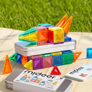 Klocki Magnetyczne Na Podróż Metalowe Pudełko Mideer Mini 42 el. 3+