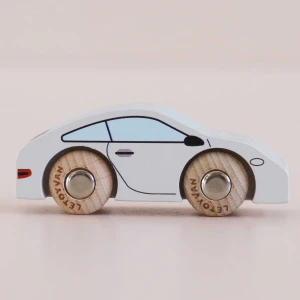 Auto Poppy Drewniany Samochodzik Sportowy Premium FSC Le Toy Van 2+