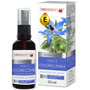 LabioSkin Olej z ogórecznika Borage Oil - Kosmetyczny - do cery suchej, wrażliwej i dojrzałej - 50 ml