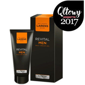 LARENS Revital Men Face Cream Gel 50 ml Intensywnie regenerujący, ujędrniający kremo-Żel do twarzy DLA MĘŻCZYZN z kompleksem naturalnych peptydów